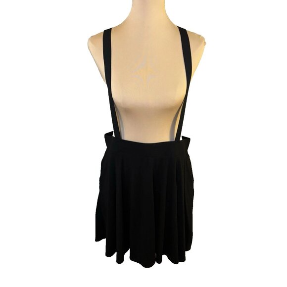 Hot Topic Black Suspender Skirt for Women Plus Size 2 Adjustable Straps #265 - Picture 1 of 7